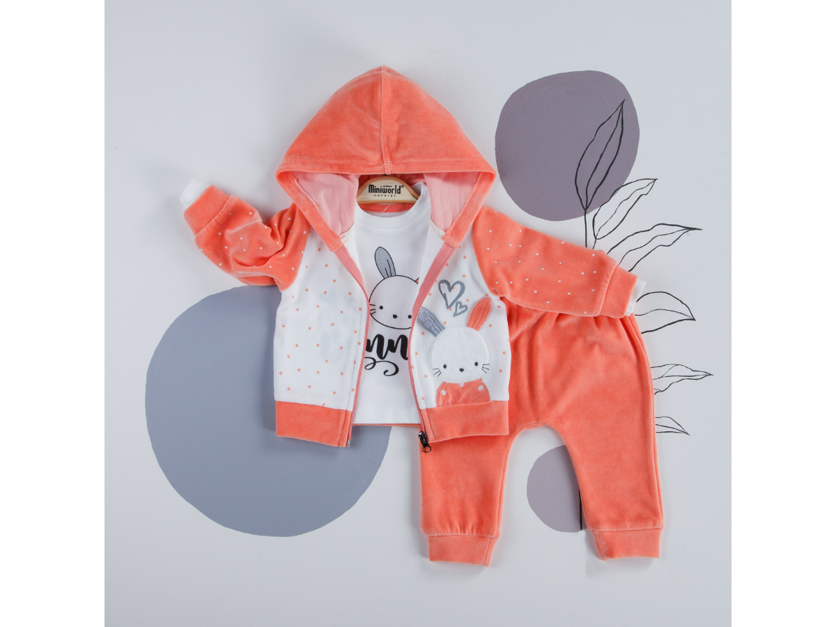 KIZ 3-18 AY KADİFE HIRKA