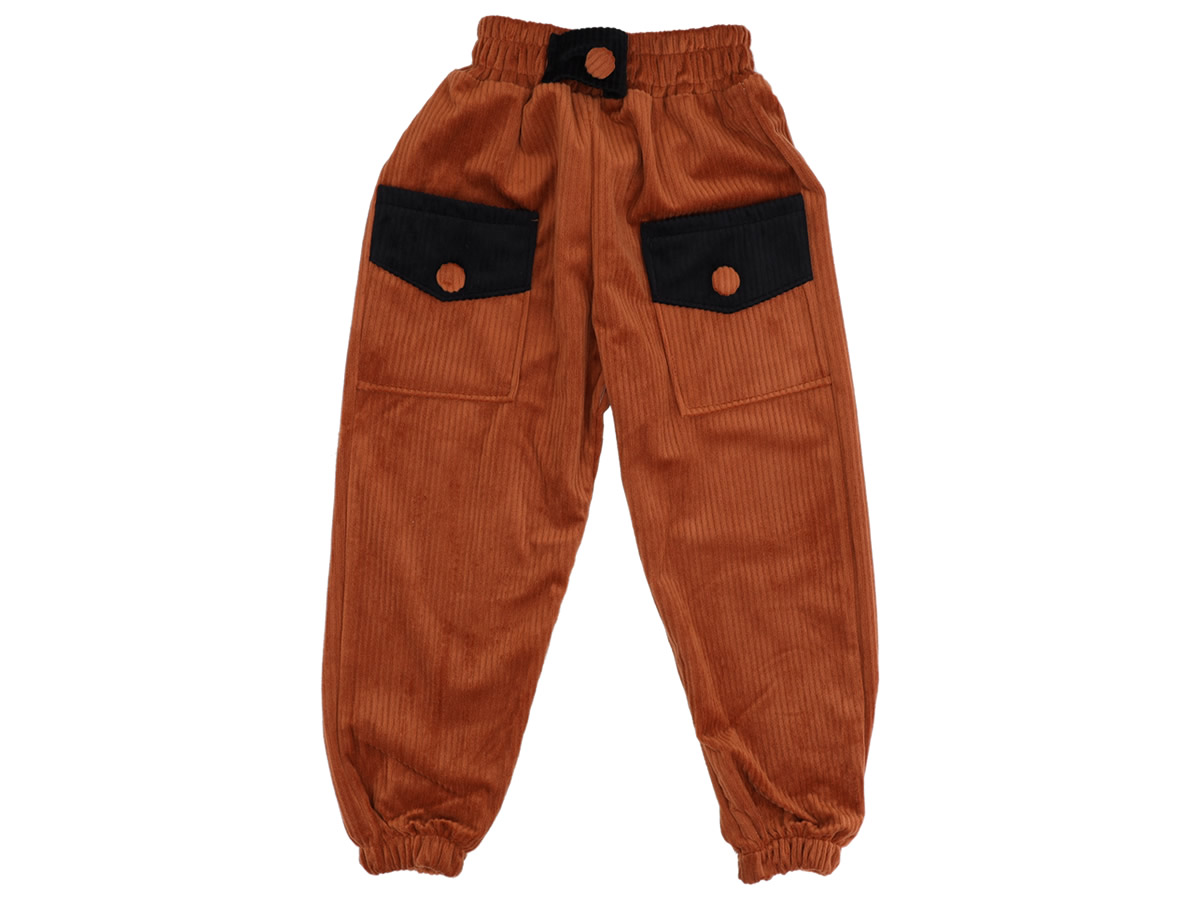 9-10-11-12 KAPAK CEPLİ KADİFE PANTOLON 
