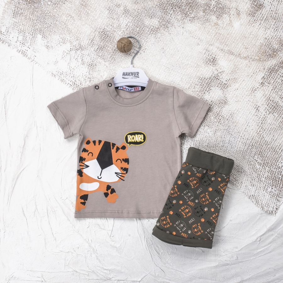 Erkek Kaplan Baskılı 6-18 Aylık Takım