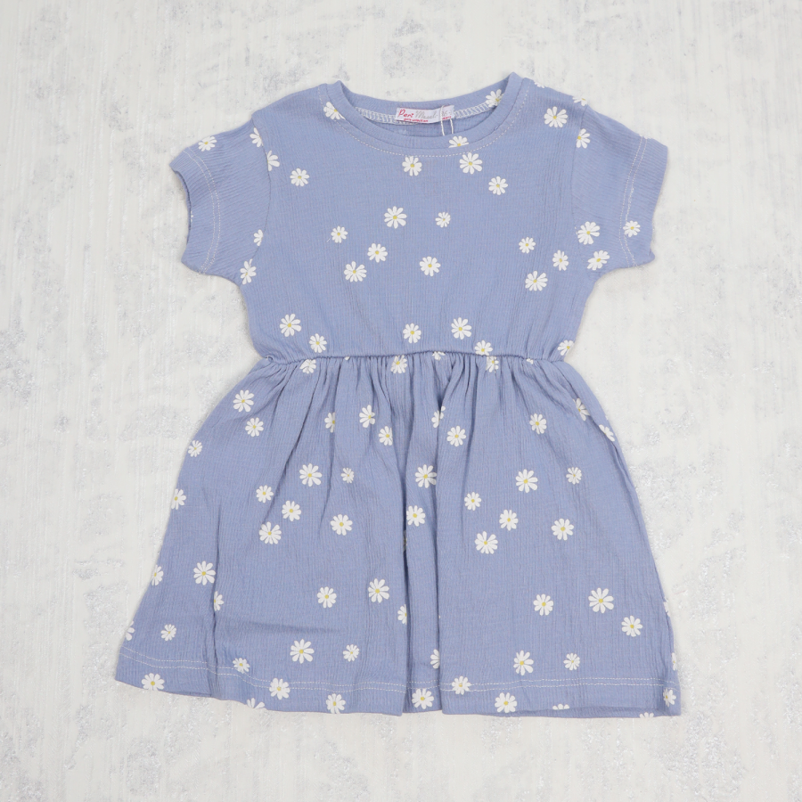 Kız 5-8 Yaş Papatya Desenli Elbise