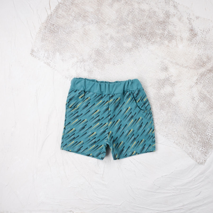 Erkek Çizgi Desenli 5-8 Yaş Şort