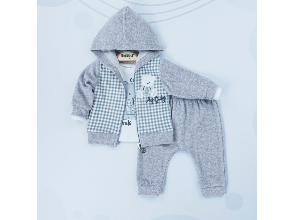 ERKEK 3-18 AY KADİFE HIRKA