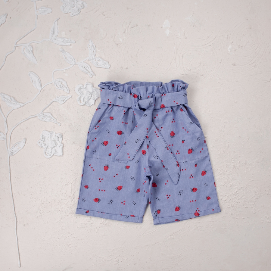 Kız Çilek Desenli 5-8 Yaş Şort