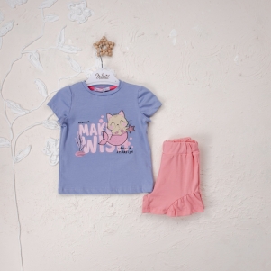 Kız Make A Wish Baskılı 1-4 Yaş Şortlu Takım