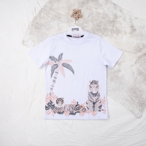 Erkek Kaplan Çiçek Desekli 1-4 Yaş Tişört