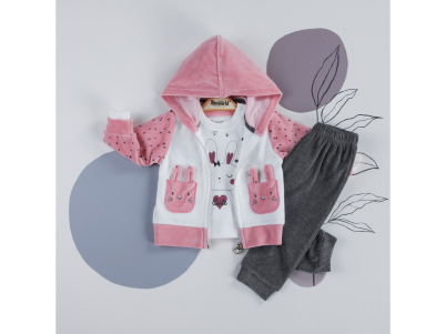 KIZ 3-18 AY KADİFE HIRKA