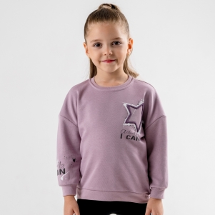 5-8 YAŞ KIZ  DİAGONEL YILDIZ ACTUALY I CAN SWEAT