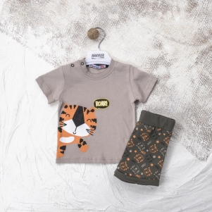 Erkek Kaplan Baskılı 6-18 Aylık Takım