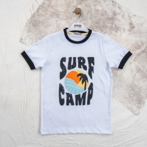 Erkek Surf Camp Baskılı 9-12 Yaş Tişört