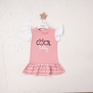 Kız Cool Baby Baskılı 6-18 Aylık Elbise