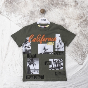 Erkek California Vibes Baskılı 5-8 Yaş Tişört