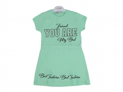 5-8 YAŞ KIZ  FRİEND YOU ARE MY BEST ELBİSE