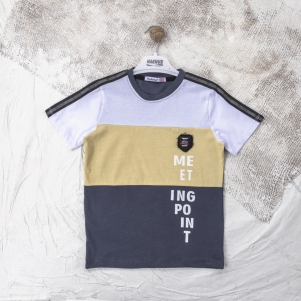 Erkek Meet Ing Point Baskılı 5-8 Yaş Tişört