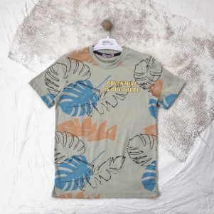 13-16 YAŞ ERK YAPRAK BASKILI TİŞÖRT