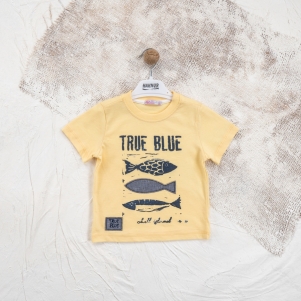 Erkek Balık Baskılı 1-4 Yaş Tişört