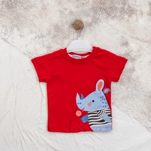 Erkek Gergedan Baskılı 6-18 Aylık Tişört