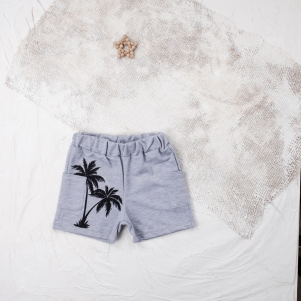 Erkek Ağaç Baskılı 5-8 Yaş Büyük Cepli Şort