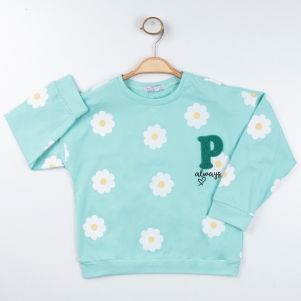 5-8 YAŞ KIZ VİSKON PAPATYALI P ALWAYS SWEAT
