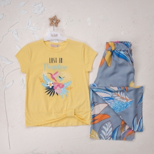 Kız Lost İn Paradise Baskılı 9-12 Yaş Takım