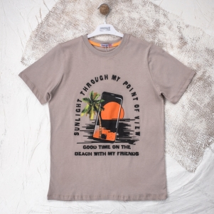 Erkek Good Time On Beach Baskılı 13-16 Yaş Tişört