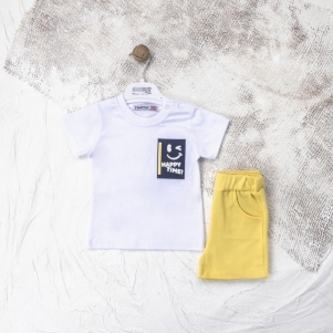 Erkek Happy Time Baskılı 6-18 Aylık Takım