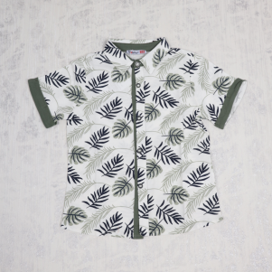 Erkek 9-12 Yaprak Desenli Gömlek