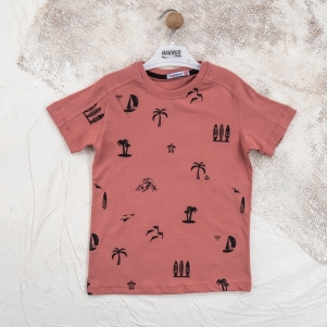 Erkek Surf Baskılı 5-8 Yaş Tişört