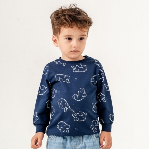 1-4 Yaş Erkek Ayı baskılı Sweat