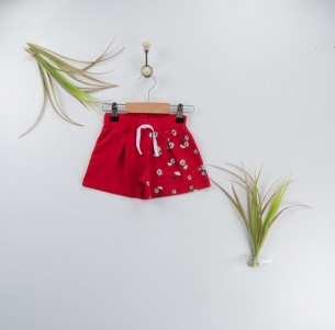 TEK ALT 5-8  YAŞ KIZ PAPATYA ÇİÇEKLİ ŞORT