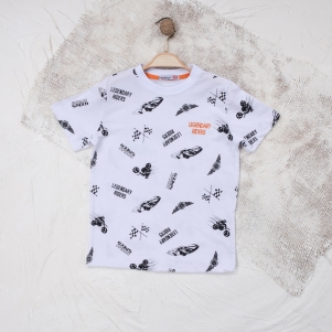 Erkek Motor Baskılı 5-8 Yaş Tişört