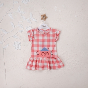 Kız Cool Baskılı Cepli 6-18 Aylık Elbise