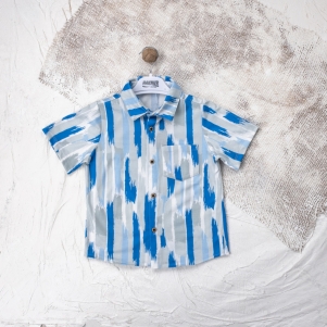 Erkek Çizgili 5-8 Yaş Gömlek