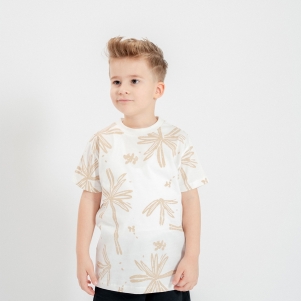 5-8 Yaş Erkek Palmiye Desenli Tshirt