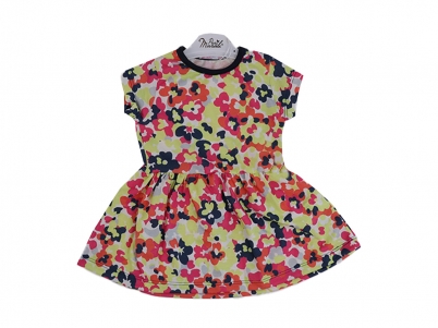 1-4 YAŞ KIZ PAPATYALI DİGİTAL ELBİSE