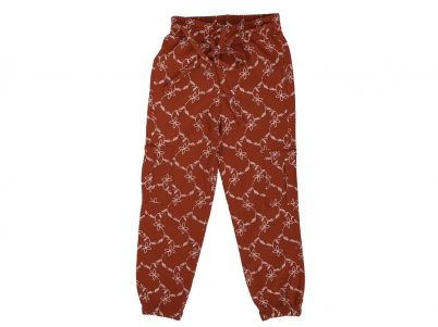 TEK ALT5-8 YAŞ KIZ KÜÇÜK ÇİÇEKLİ CEPLİ PANTOLON