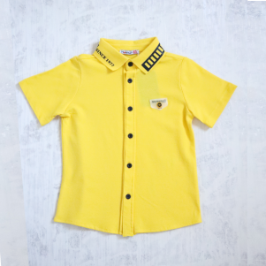 Erkek 5-8 Yaş Yaka Baskılı Locoste