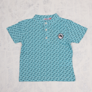 Erkek 5-8 Yaş Kare Desenli Locoste Yaka Tişört