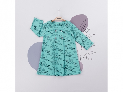 KIZ 3-6 YAŞ ÇİÇEKLİ PİLELİ ELBİSE