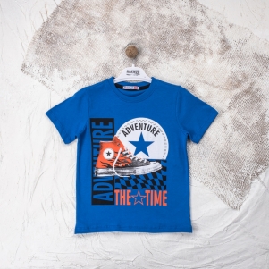 Erkek Adventure Baskılı 5-8 Yaş Tişört