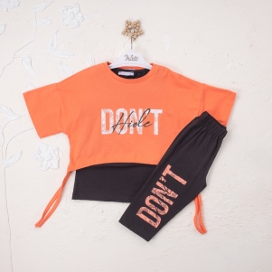Kız Don't Hide Baskılı 5-8 Yaş 3'lü Takım