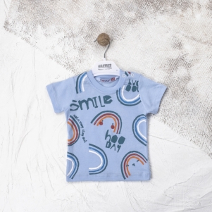 Erkek Smile Yazı Baskılı 6-18 Aylık Tişört