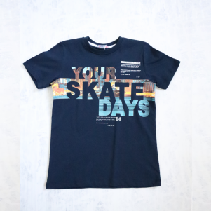 Erkek 9-12 Yaş Skate Days Baskılı Tişört