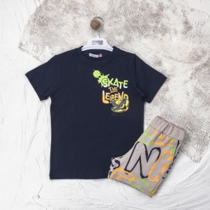 Erkek Skate The Legend Sırt Baskılı 5-8 Yaş Takım