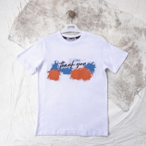Erkek Thank You Sırt Baskılı 9-12 Yaş Tişört
