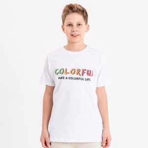 13-16 Yaş Erkek Colorful Yazılı Tshirt