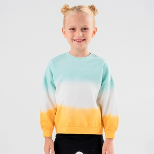 5-8 YAŞ KIZ İKİ İP YAN DESENLİ BATİKLİ SWEAT