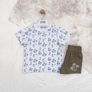 Erkek Ağaç Desenli 1-4 Yaş Takım