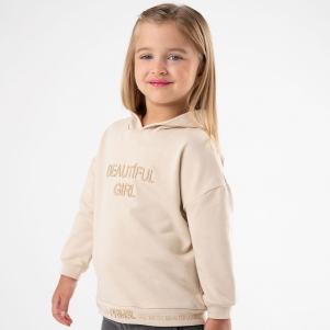 9-12 YAŞ KIZ  DİAGONEL THANKFUL AYICIK SWEAT