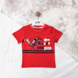 Erkek Dinazor Baskılı 1-4 Yaş Tişört