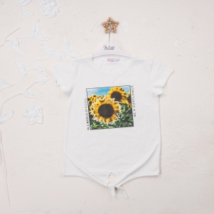 Kız Sunflower Baskılı 9-12 Yaş Badi